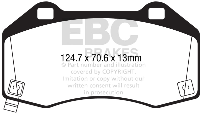 EBC 2017+ Fiat 124 Spider 1.4L Turbo Abarth Yellowstuff Front Brake Pads - DP42286R