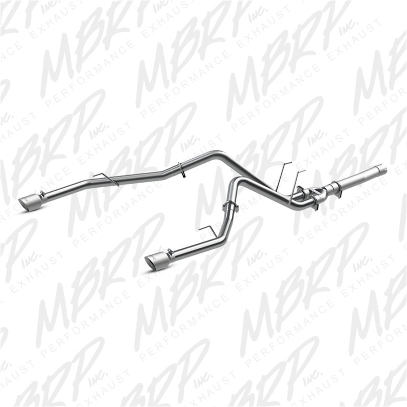 MBRP 2014 Dodge Ram 1500 3.0L EcoDiesel 2.5in Filter Back Exhaust Dual Split Rear Exit Alum - S6171AL