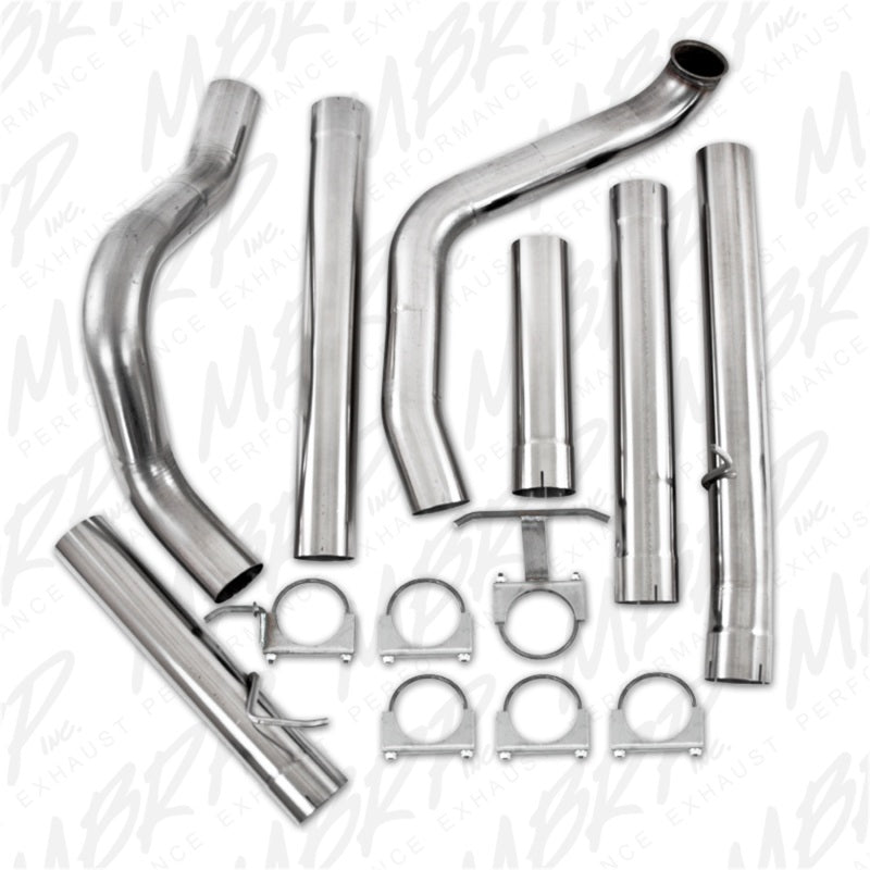 MBRP 1999-2003 Ford F-250/350 7.3L 4in Turbo Back Single No Muffler T409 SLM Series Exhaust System - S6200SLM