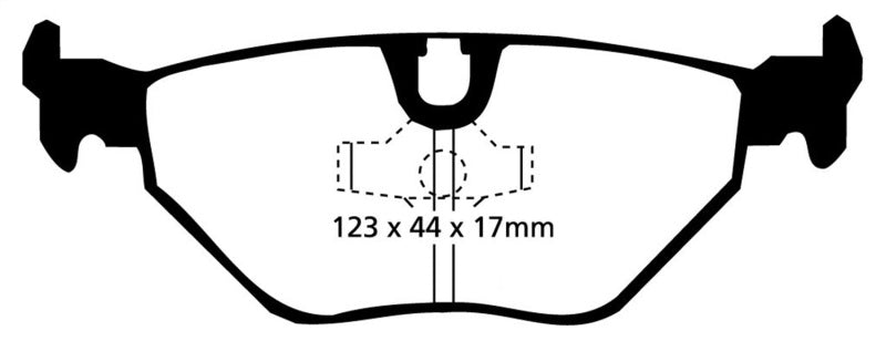 EBC 87-91 BMW M3 2.3 (E30) Yellowstuff Rear Brake Pads - DP4690R