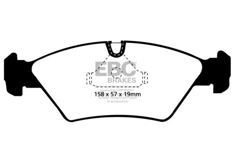 EBC 87-91 BMW M3 2.3 (E30) Redstuff Front Brake Pads - DP3414C