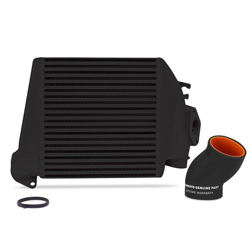 Mishimoto 08-14 Subaru WRX Top-Mount Intercooler Kit - Powder Coated Black &amp; Black Hoses - MMTMIC-WRX-08BKBK