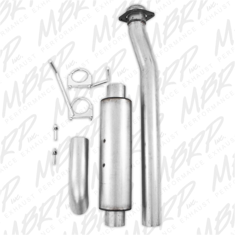 MBRP 11-12 Ford F-150 SVT Raptor 6.2L EC-SB/CC-SB 3.5in Cat Back Single Turn Down Alum Exhaust - S5242AL