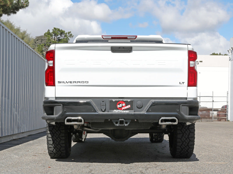 aFe Gemini XV 4in to Dual 3in 304 SS Cat-Back Exhaust w/ Cutout 19-21 GM Silverado/Sierra V8-6.2L