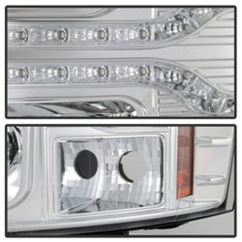 Spyder Chevy Silverado 1500 07-13 V2 Projector Headlights - LED DRL - Chrome PRO-YD-CS07V2-DRL-C