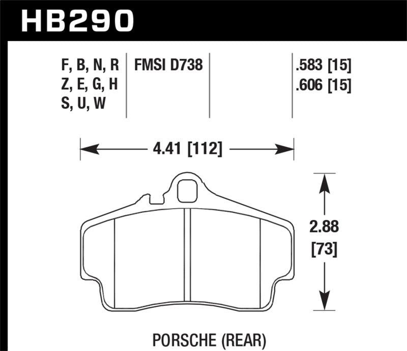 Hawk Performance Ceramic Street Brake Pads HB290Z.583