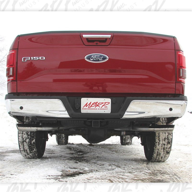 MBRP 2015 Ford F-150 2.7L / 3.5L EcoBoost 2.5in Cat Back Dual Side Split Alum Exhaust System - S5254AL