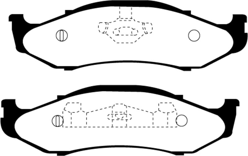 EBC 97-99 Jeep Cherokee 2.5 82mm High Rotors Yellowstuff Front Brake Pads - DP41255R