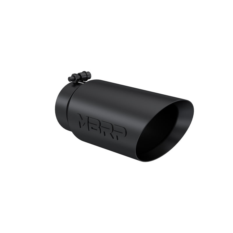 MBRP Universal Tip 5 O.D. Dual Wall Angled 4 inlet 12 length - Black Finish - T5053BLK