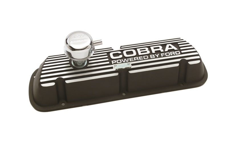 Ford Racing Black Satin Valve Cover Cobra - M-6582-A