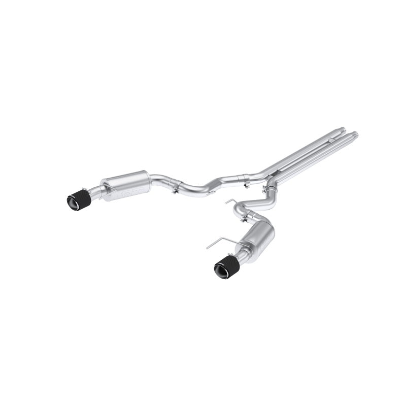 MBRP 2024 Ford Mustang GT S650, 5.0L 3inCat-Back Dual Split Rear with Carbon Fiber Tips (Street) - S72513CF