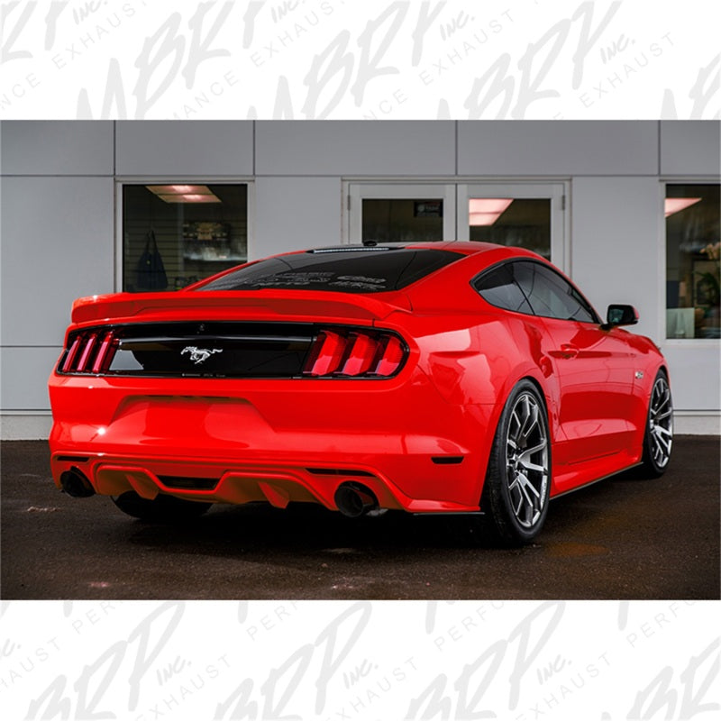 MBRP 15-17 Ford Mustang GT 5.0 3in Cat Back Dual Split Rear Race Version 4.5in Tips - Black Coated - S7278BLK