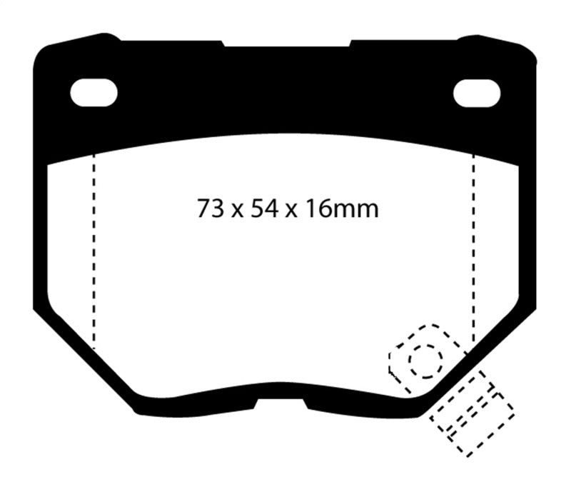 EBC 89-95 Nissan Skyline (R32) 2.6 Twin Turbo GT-R Yellowstuff Rear Brake Pads - DP4826R