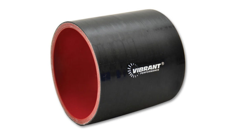 Vibrant 4.25in I.D. x 3in Long Gloss Black Silicone Hose Coupling - 19819