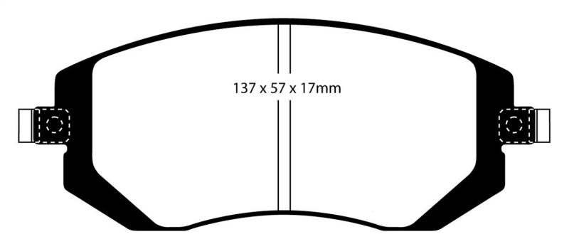 EBC 04-06 Saab 9-2X 2.0 Turbo Yellowstuff Front Brake Pads - DP41661R