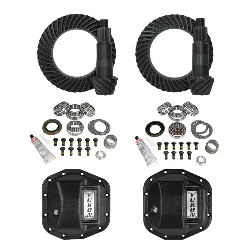 Yukon Stage 2 Jeep JL/JT Re-Gear Kit w/Covers &amp; D44 Front &amp; Rear in a 5.13 Ratio