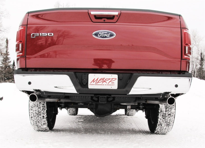 MBRP 2015 Ford F-150 5.0L 3in Cat Back Dual Split Rear Exit T409 Exhaust System - S5258409