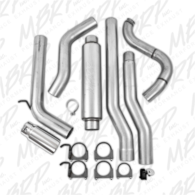 MBRP 88-93 Dodge 2500/3500 Cummins 4WD ONLY Turbo Back Single Side Exit Alum Exhaust System - S6150AL