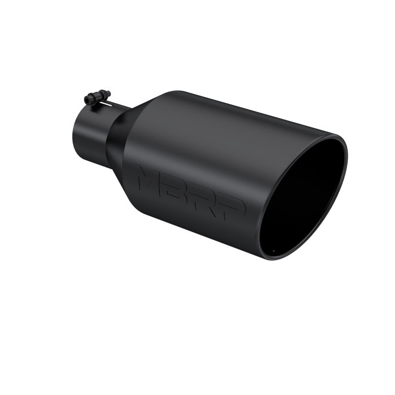 MBRP Universal Tip 8in O.D. Rolled End 4in inlet 18in length Black - T5128BLK