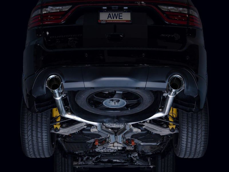 AWE Tuning 18-23 Dodge Durango SRT &amp; Hellcat Track Edition Exhaust - Chrome Silver Tips