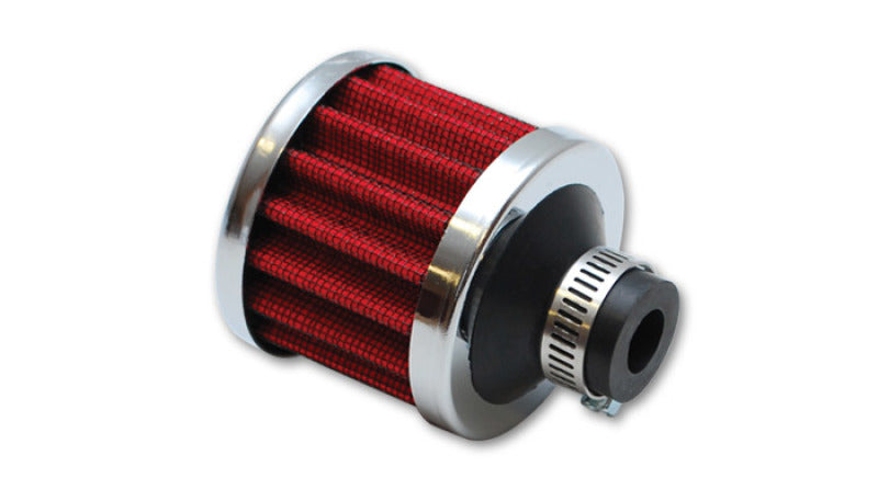 Vibrant Crankcase Breath Filter w/ Chrome Cap 2 1/8in 55mm Cone ODx2 5/8in 68mm Tallx1in 25mm in ID - 2168