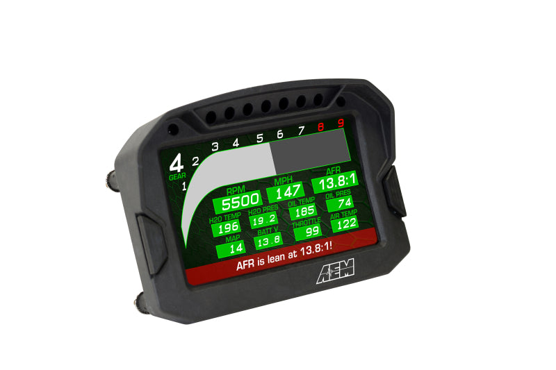 AEM CD-5LG Carbon Logging Digital Dash Display w/ Internal 10Hz GPS &amp; Antenna