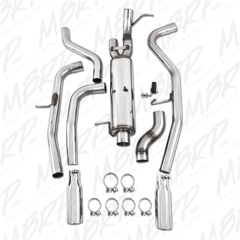 MBRP 09-11 Chev/GMC Colorado/Canyon 5.3L V8 EC/CC-SB Cat Back Dual Split Rear Exit T409 - S5074409