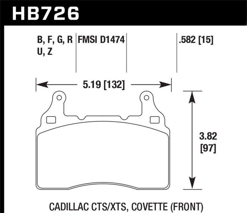 Hawk DTC-70 Front Brake Pads HB726U.582