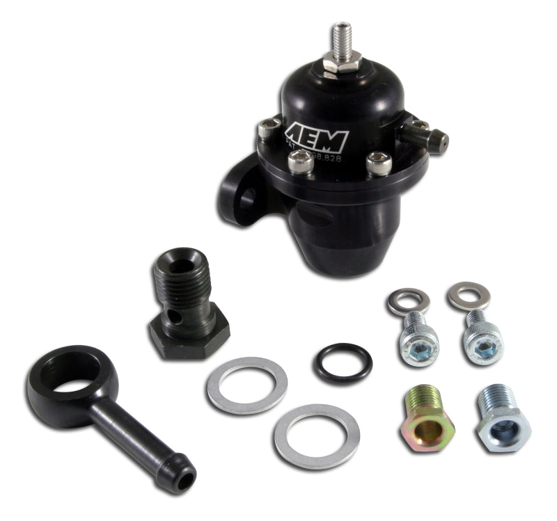 AEM 86-93 Acura / 95-98 TL / 88-91 Civic/CRX / 92-01 Prelude Black Adjustable Fuel Pressure Regulato