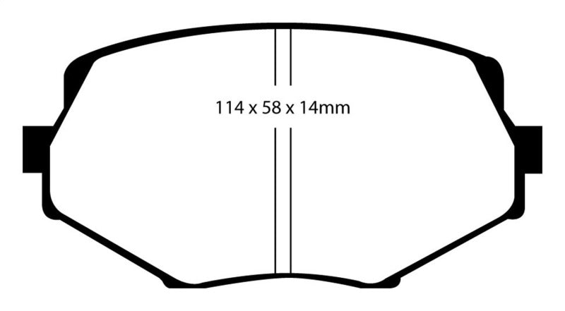 EBC 94-01 Mazda Miata MX5 1.8 Yellowstuff Front Brake Pads - DP41002R