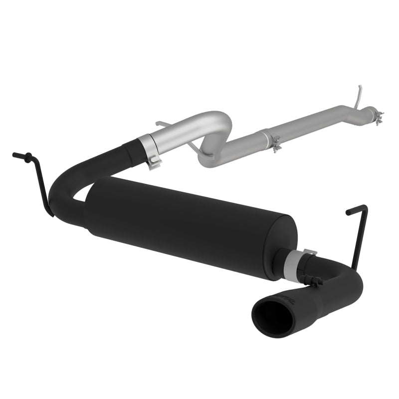 MBRP 12 Jeep Wrangler/ Rubicon 3.6L Cat Back Single Rear Exit Black Exhaust - S5526BLK