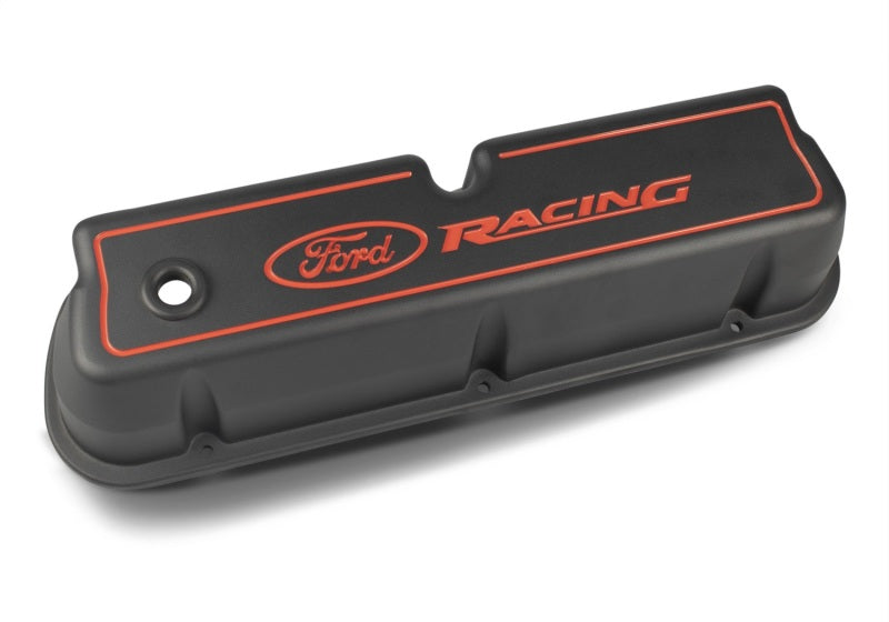 Ford Racing Logo Die-Cast Black Valve Covers - 302-003