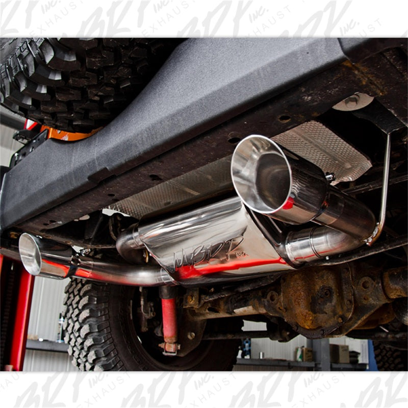 MBRP 07-14 Jeep Wrangler/Rubicon 3.6L/3.8L V6 Axle-Back Dual Rear Exit Aluminum Performance Exhuast - S5528AL