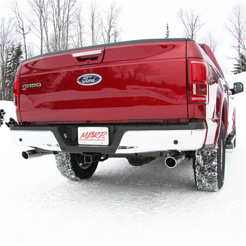 MBRP 2015 Ford F-150 5.0L 3in Cat Back Dual Split Rear Exit T409 Exhaust System - S5258409