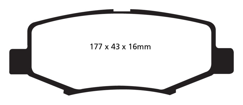 EBC 06-11 Dodge Nitro 3.7 Greenstuff Rear Brake Pads - DP61799