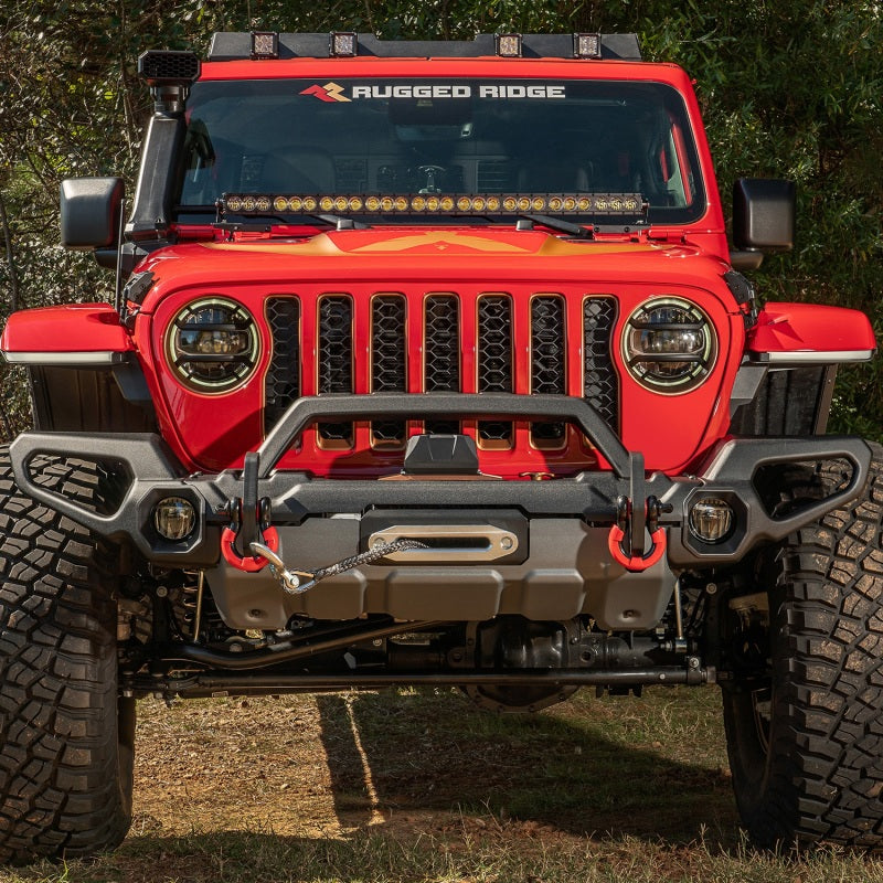 Rugged Ridge Venator Front Bumper W/Overrider &amp; Winch Tray JL