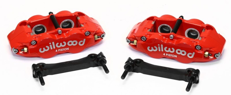 Wilwood Narrow Superlite 4R Rear Caliper &amp; Bracket Kit - Red 97-13 C5/C6 Corvette w/ OEM Rotors