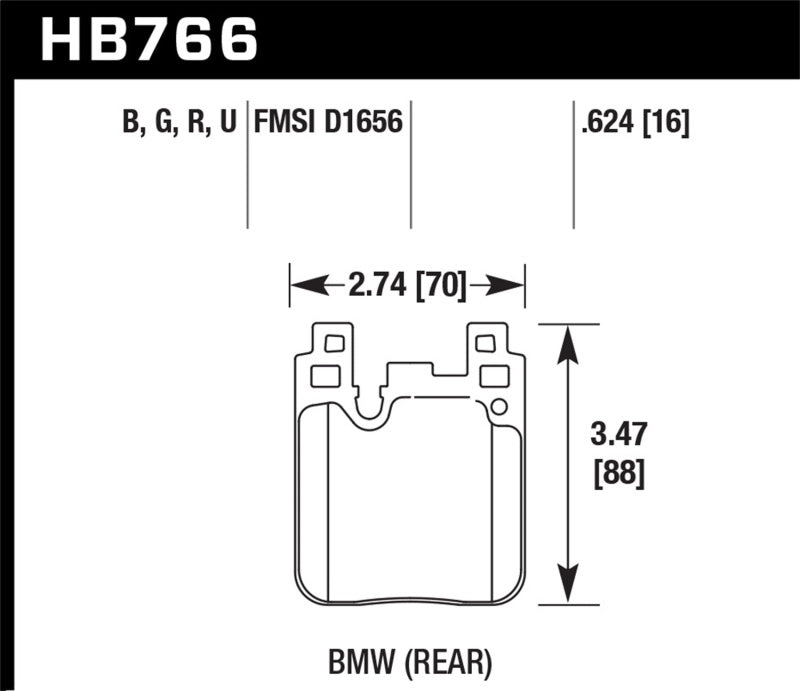 Hawk DTC-70 Race Rear Brake Pads HB766U.624