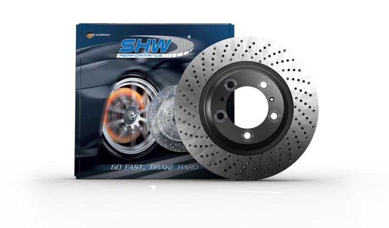 SHW 15-16 Porsche 911 Carrera 4GTS 3.8L w/o Ceramics Right Rr Drill-Dimp MB Brake Rotor(99635240602)