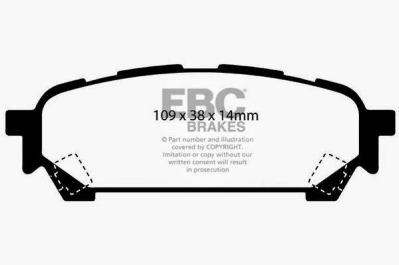 EBC 04-06 Saab 9-2X 2.0 Turbo Ultimax2 Rear Brake Pads - UD1004