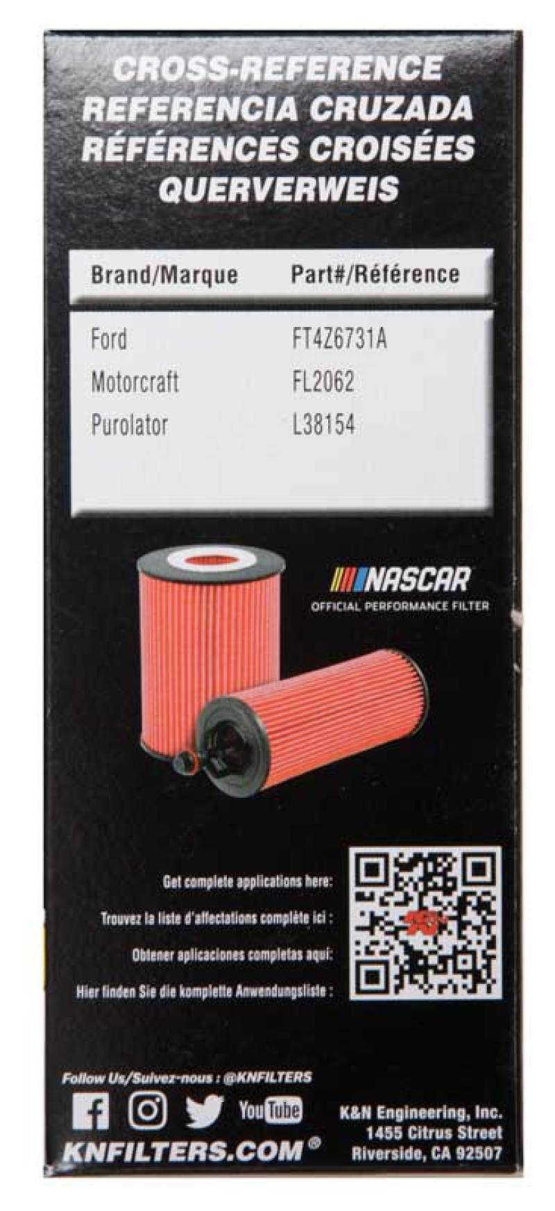 K&amp;N Ford / Lincoln 1.938in OD x 5.5in H Oil Filter