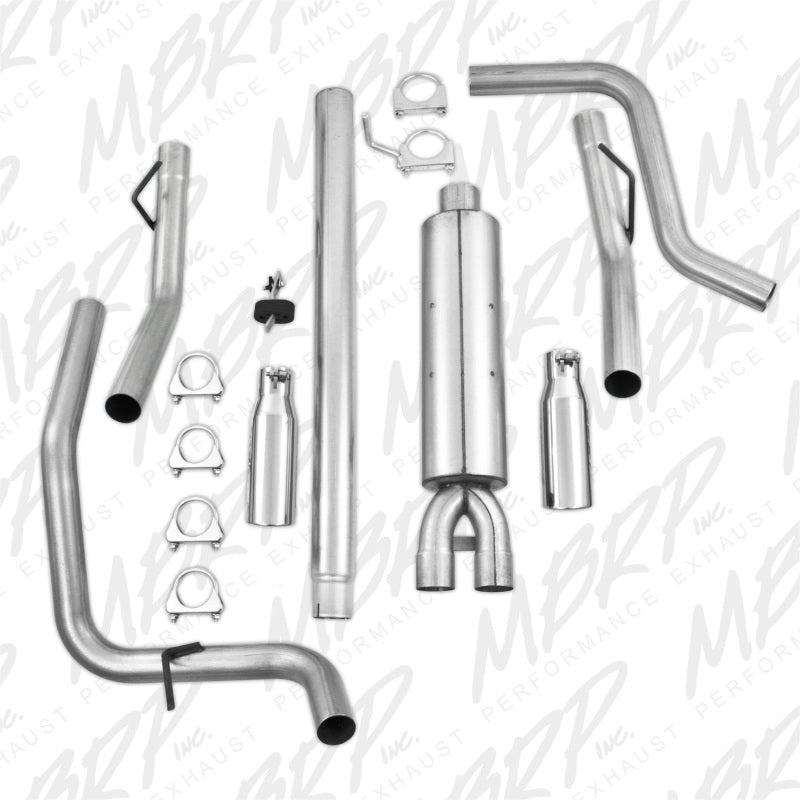 MBRP 2004-2008 Ford F150 4.6/5.4L EC/CC-SB Cat Back Dual Split Side - S5204AL