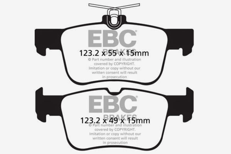 EBC 13+ Ford Fusion 1.6 Turbo Yellowstuff Rear Brake Pads - DP42160R