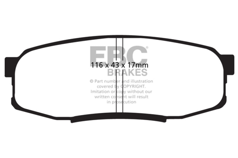 EBC 08+ Lexus LX570 5.7 Yellowstuff Rear Brake Pads - DP41816R