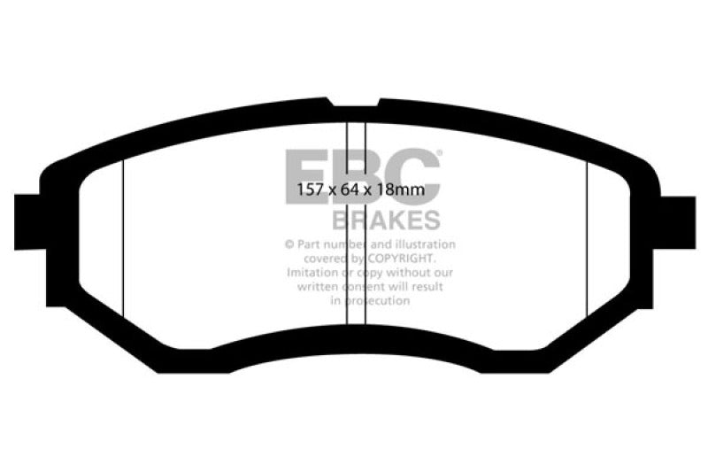 EBC 05-17 Subaru Legacy Ultimax2 Replacement Front Brake Pads - UD1078