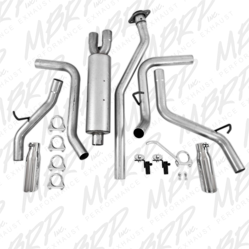 MBRP 2003-2007 Chev/GMC 1500 Classic 4.8/5.3L EC/CC-SB Cat Back Dual Split Side - S5018AL