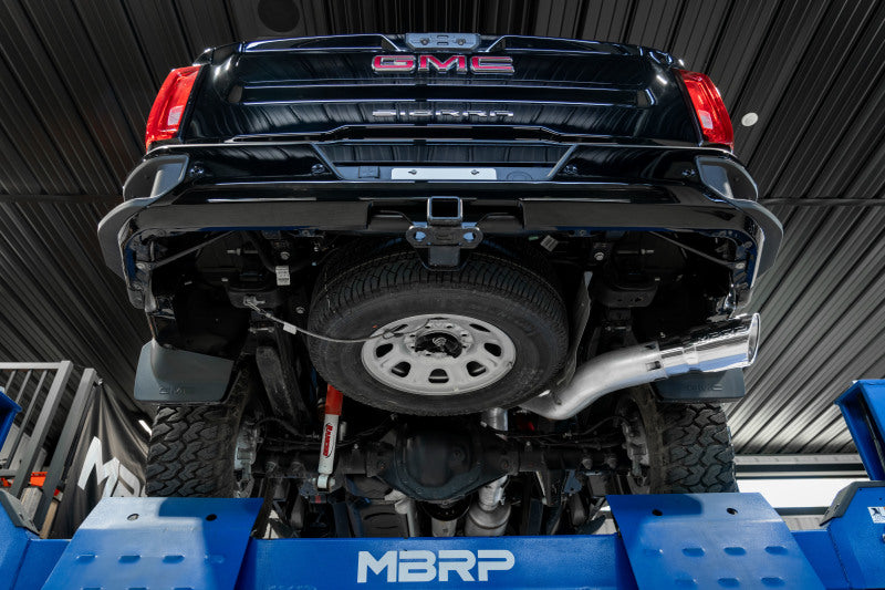 MBRP 20-23 Chevrolet Silverado 2500HD 6.6L Armor Lite AL Steel Single Side Exit 5in DPF Back Exhaust - S60610AL