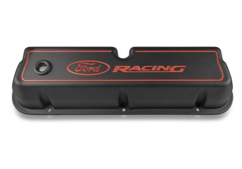 Ford Racing Logo Die-Cast Black Valve Covers - 302-003