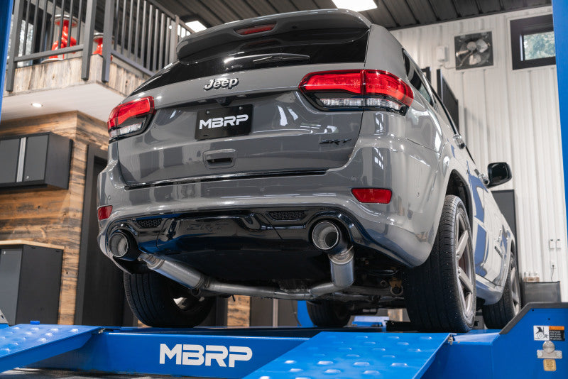 MBRP 2012+ Jeep Grand Cherokee SRT 6.4L 3in Dual Rear Exit T304SS Catback Exhaust - CF Tips - S55253CF