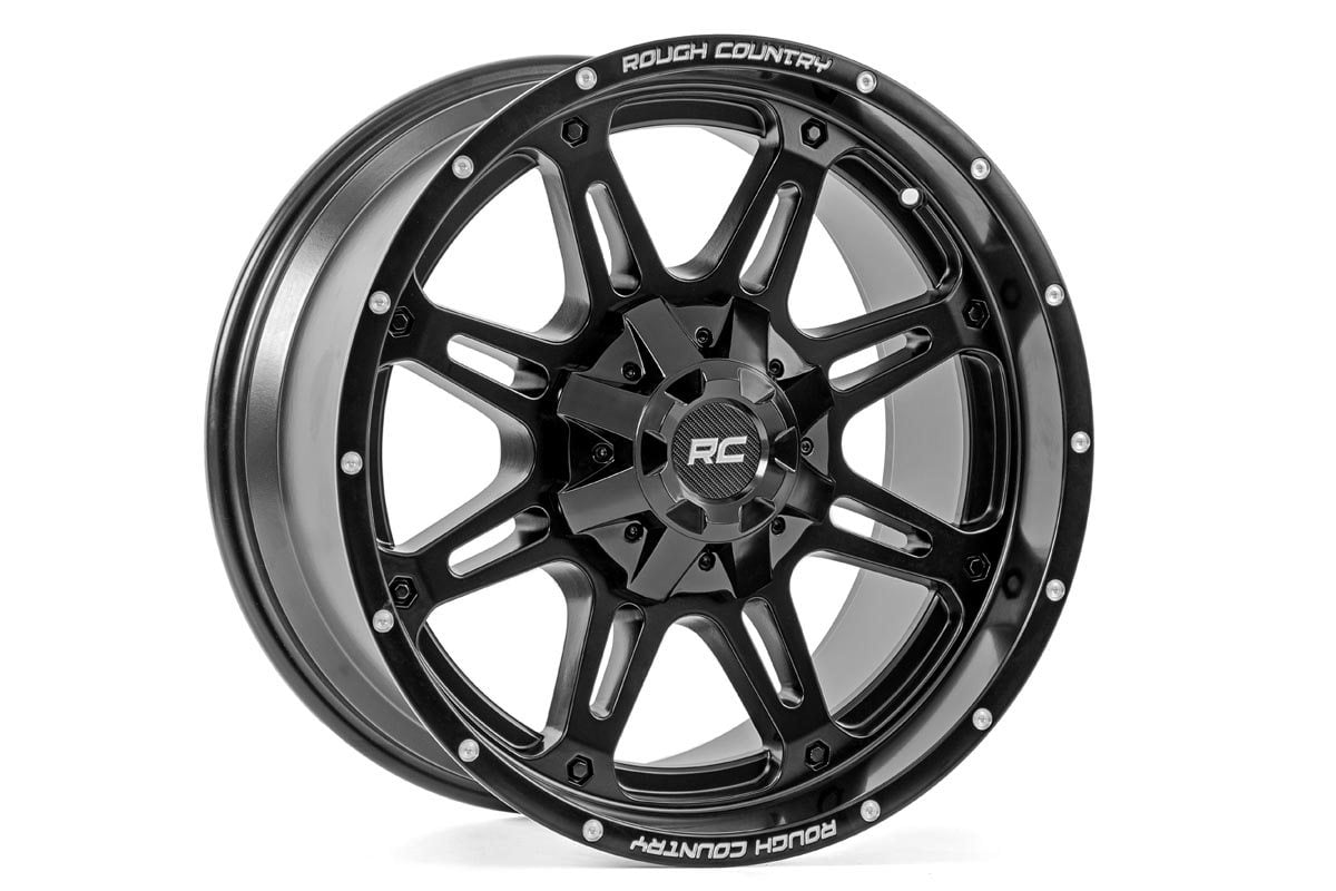 Rough Country - 94 Series Wheel | One-Piece | Matte Black | 20x9 | 6x5.5/6x135 | 0mm